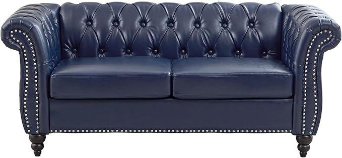 LEVNARY Chesterfield Loveseat, 2 Seater Tufted Couch - Image 7