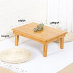 Foldable Bamboo Table, Japanese-Style Household Square Low, Computer Table - Image 2