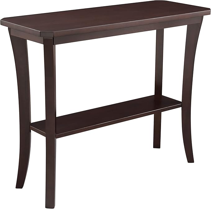 Leick Home Boa Console Table, Solid Wood, Bottom Display Shelf, Narrow Depth by LeickFurniture