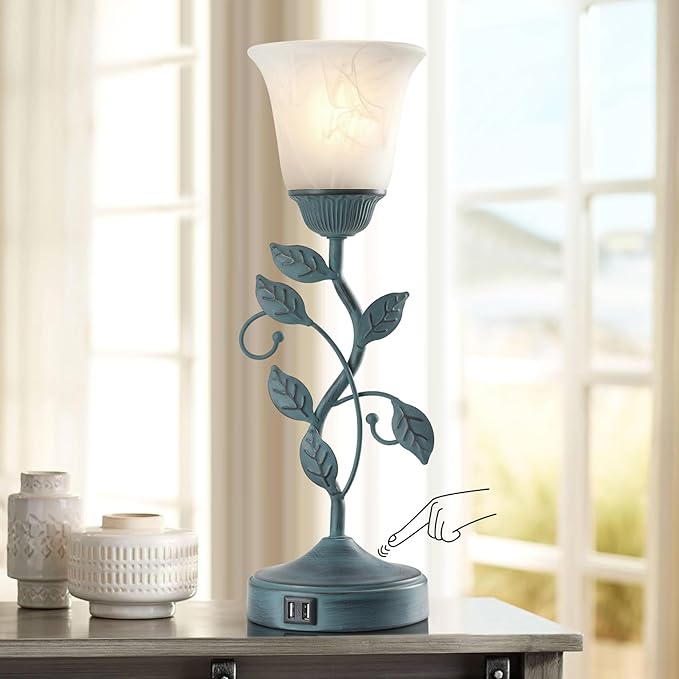 Vintage Touch Table Lamp for Living Room, 3-Way Dimmable Nightstand Lamp - Image 2