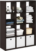 Furinno Cubicle Book Shelf, 12-Cube Bookshelf, Extra Thick Frame Reversible by Furinno-FitsYourSpaceFitsYourBudget