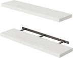 Fixwal Floating Shelves for Wall, 35.4" Long Heavy Duty Wall Mounted Rustic by Fixwal