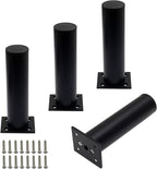 4 Pack Adjustable Furniture Legs Round 1.5" Dia Thickened Aluminum Alloy Sofa by Kyuionty