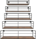 CRUGLA Floating Wall Shelves Set of 5, Wall Mounted Bathroom Shelves, Hanging by CRUGLA