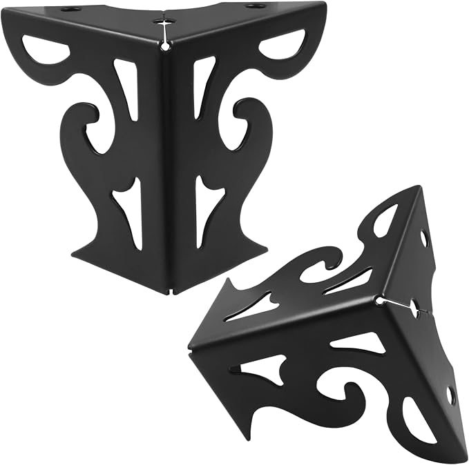 Piutouyar 3 Inch Hollow Out Furniture Legs Set of 4, Modern Triangle Couch Feet - Image 5