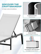 Patio Chaise Lounge Chair, Foldable Lounge Chair - Image 4