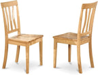 East West Furniture ANC-OAK-W Antique Dining Room Chairs - Image 6