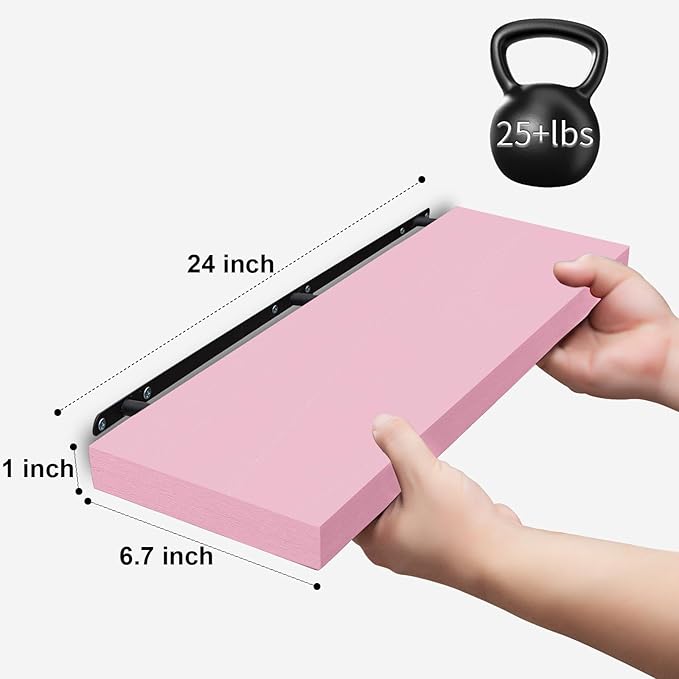 SAUMONIERES 24 Inch Floating Wall Shelves - Image 3