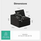 Novilla Modular Cloud Couch, Modern Sectional Sofa - Image 2