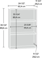 Sauder Beginnings 3-Shelf Bookcase/ Book shelf, Soft White finish - Image 3
