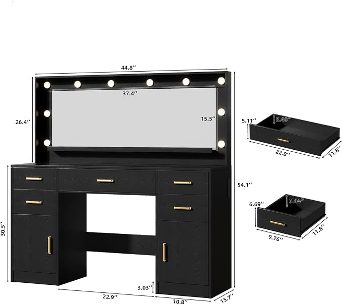 TOKSOM 44.8" Large Vanity Desk - Image 3