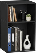 YAHARBO 2 Cube Bookshelf, Horizontal Book Shelf, Small Cubby Bookcase by YAHARBO