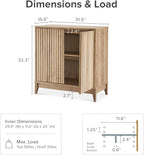 mopio Brooklyn Fluted Storage Cabinet, Modular Accent Buffet Sideboard - Image 2