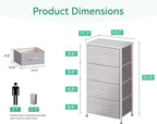 AODK Dresser for Bedroom with 4 Storage Drawers, Small Dressers Chest of - Image 3