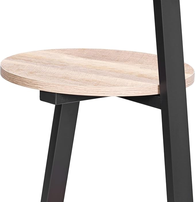 BEWISHOME Round End Table with Charging Station, Side Accent Table with 3-Tier - Image 8