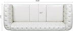 LEVNARY Chesterfield Sofa, Classic Tufted Upholstered Leather Couch, Modern 3 - Image 2