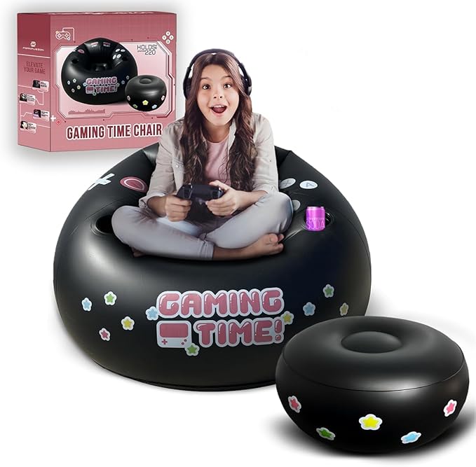 FranFusion Inflatable Pink Gaming Chair by FranFusion