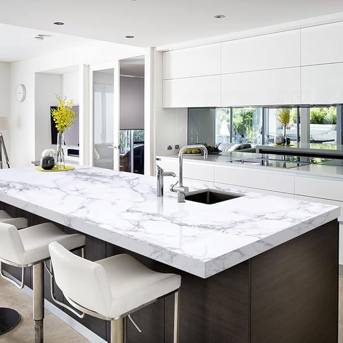 Arthome White Marble Contact Paper - Image 3
