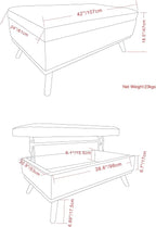SIMPLIHOME Owen Lift Top Coffee Table Storage Ottoman - Image 3