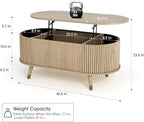 42.5" Oval Lift Top Coffee Table - Image 2