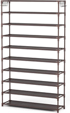 LANTEFUL 10 Tiers Shoe Rack 50 Pairs Large Capacity Tall Shoe Organizer Sturdy - Image 8