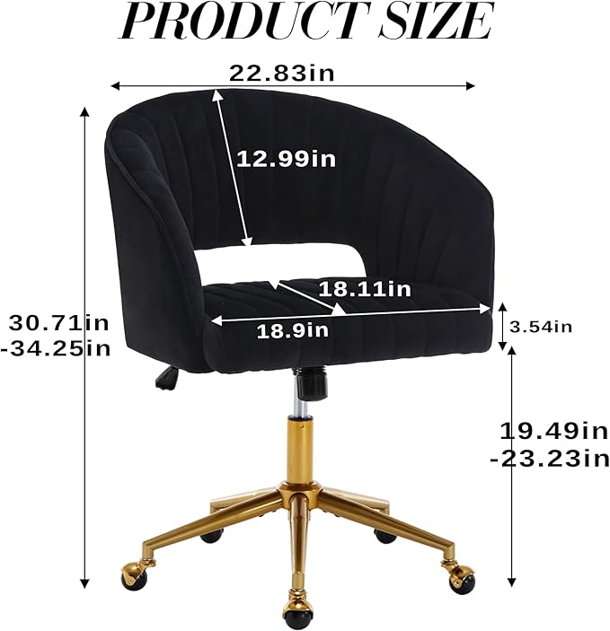 KCC Home Office Chair Swivel Desk Chair Accent Armchair Upholstered Modern - Image 3