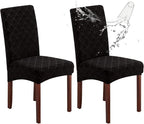 Genina Waterproof Chair Covers for Dining Room, Stretch Jacquard Dining Chair by Genina