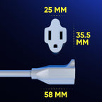 Maximm Extension Cord 30 Ft – 360° Rotating Flat Plug, 3-Prong Grounded - Image 3