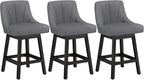YaFiti Swivel Bar Stools Set of 3, 26 Inch Counter Height Bar Stools by YaFiti