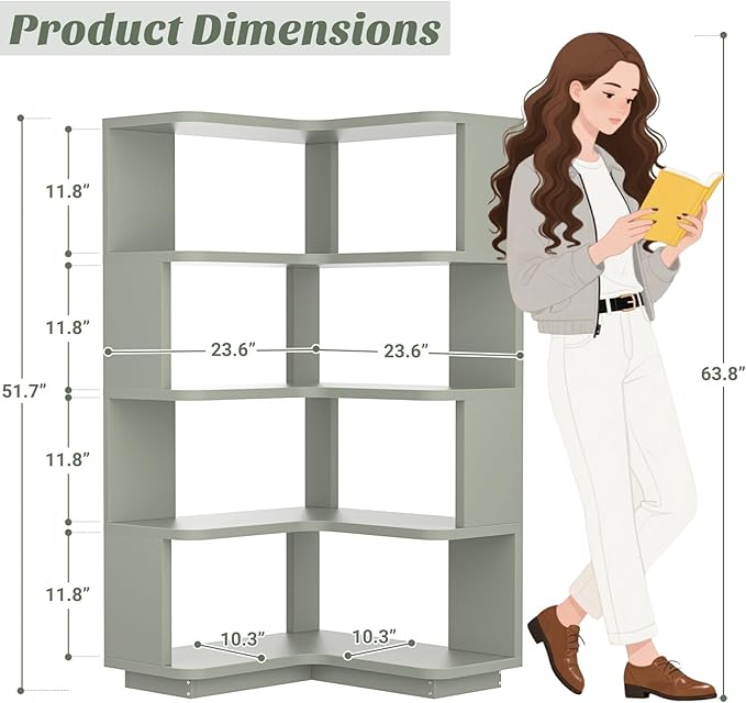 Armocity Corner Book Shelf - Image 3