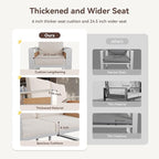 Aoxun Aluminum Patio Furniture Set, 7 Seats Luxury Metal Patio Conversation Sets - Image 7