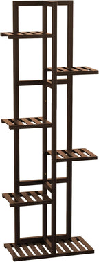 ROMGUAR CRAFT 6 Tier Bamboo Plant Stand Indoor, Wood Tall Flower Holder Corner - Image 7