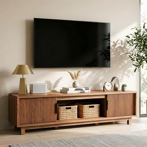 Alpen Fluted TV Stands for Living Room, Wood Television Media Cabinet for by ALPEN