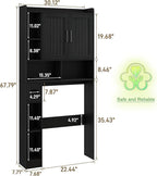 Vabches Over The Toilet Storage Cabinet, Farmhouse Storage Cabinet Over Toilet - Image 2