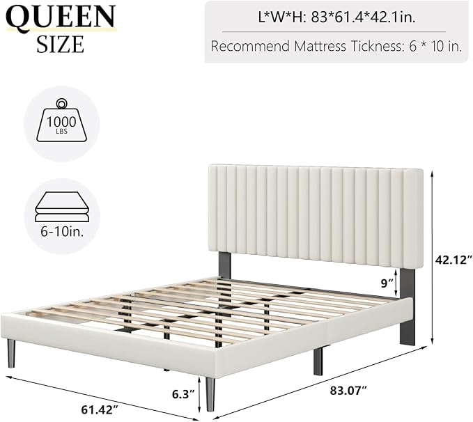 HAOARA Queen Size Platform Bed Frame - Image 2