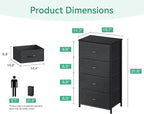 AODK Dresser for Bedroom with 4 Storage Drawers, Small Dressers Chest of - Image 3