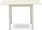 East West Furniture NDVA5-LWH-C 5 Piece Modern Dining Table Set Includes a - Image 6