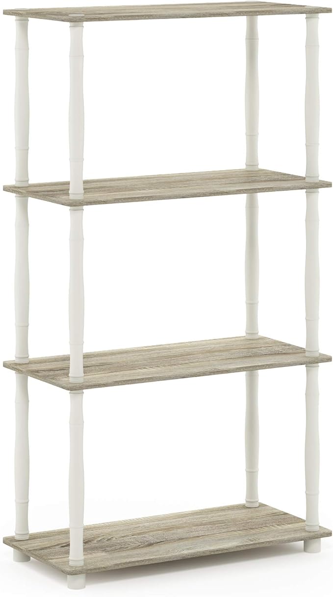 Furinno Turn-N-Tube 4-Tier Multipurpose Shelf Display Rack, Classic Tubes - Image 5