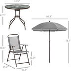 Outsunny 6 Piece Patio Dining Set - Image 7