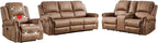 EBELLO Faux Leather Power Recliner Sofa Furniture Set, Included Electric - Image 9