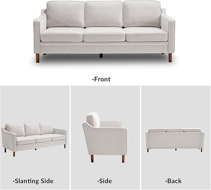 Kingfun Living Room Furniture Sets, 3 Seater Couch and Loveseat, Mid Century - Image 8