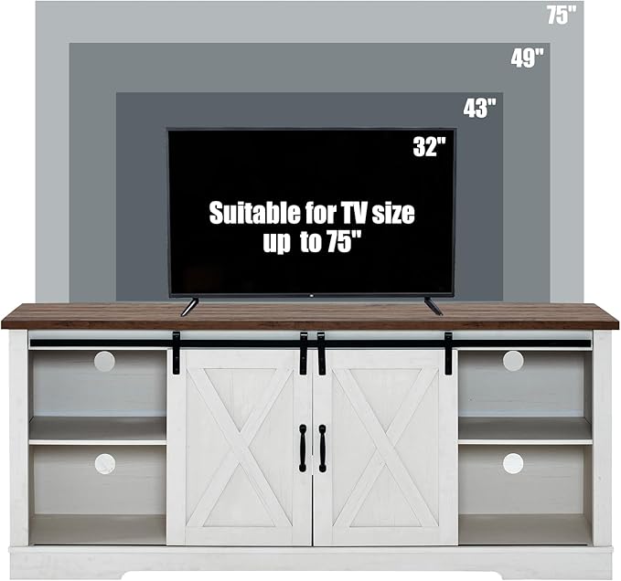 AMERLIFE 66" Farmhouse TV Stand - Image 6