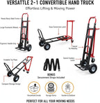 Suzhi Convertible Hand Truck Dolly Cart Heavy Duty/with 4 Wheels, Industrial - Image 2