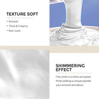 Nicpro Metallic Pearl White Acrylic Paint, 8.45oz/250ml Large Pearlescent - Image 2