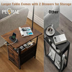 PESRAE Floor Lamp with Table & 2 Drawers, End Table with 3 Color Temperature - Image 6