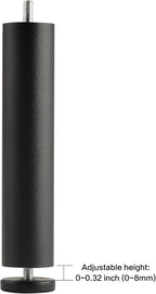Bed Support Legs Replacement Black 8 Inch Metal Cylinder Legs - Image 3