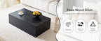 39.3'' Wood Coffee Table with Black Wood Grain, Rectangular Low Tables - Image 9