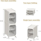 2-Tier Narrow Storage Cabinet, Slim Bathroom Storage Cabinet - Image 2