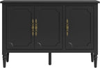 FansaFurn 3-Door Cabinet with Adjustable Shelves, Accent Sideboard with Turned - Image 9