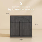 BELLEZE Sideboard Cabinet with 3 Drawers, Large Fluted Sideboard with Storage - Image 2